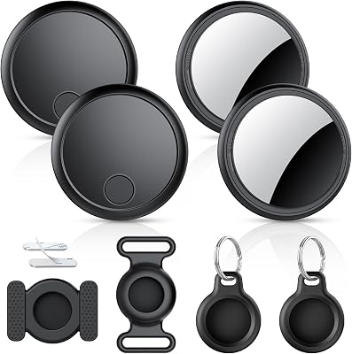 💎 70% MEGA DEAL! Smart Air Traceur Tag Lot de 4, Compatible avec Apple Localiser (iOS Uniquement), Air Localisateurs Tags pour Valises Portefeuilles Clés Sacs, Suivi Mondial, 100dB Bip, IP68