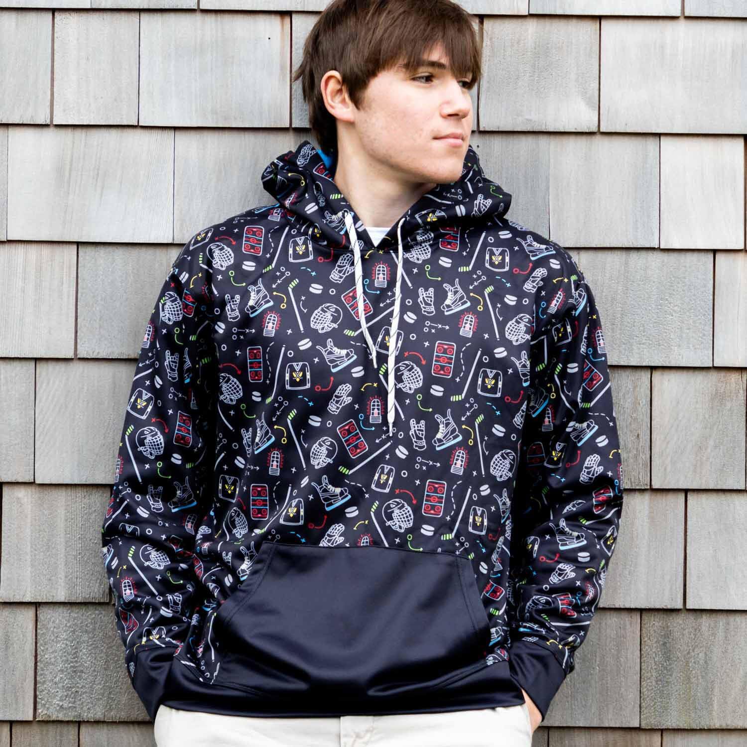 ChalkTalkSPORTS Hockey Hooded Performance Sweatshirts | Hockey Gameday Hoodies | Youth & Adult Sizes - Image 2