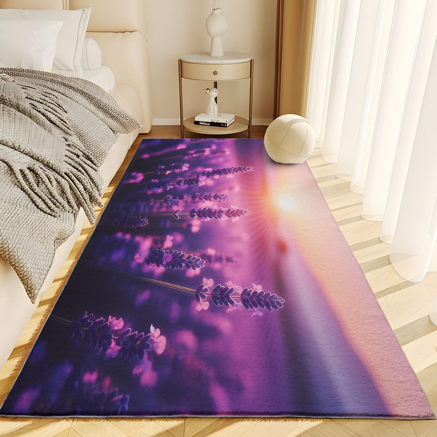 Tappeto a pelo lungo per soggiorno, lavabile in lavatrice, morbido e non perde pelo, per camere da letto, ufficio e cucina, facile da pulire (80 x 150 cm)