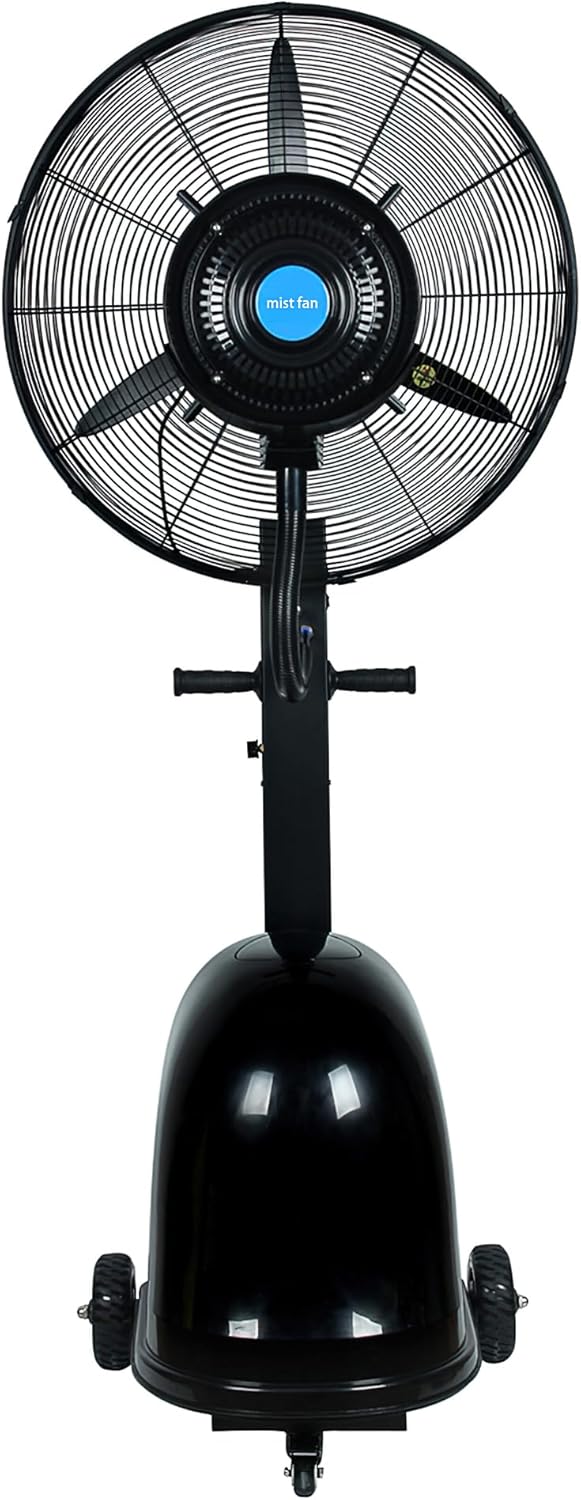 LI-GELISI 26-Inch Patio Misting Fan with High-Capacity Water Tank - Ideal for Outdoor Use (26 inch 300W)