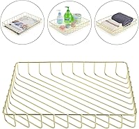 Vista 3 de BTSKY Bandeja de archivos A4 multiusos, bandeja de escritorio de alambre elegante, tamaño carta, bandejas de documentos, revistas, archivos, cesta