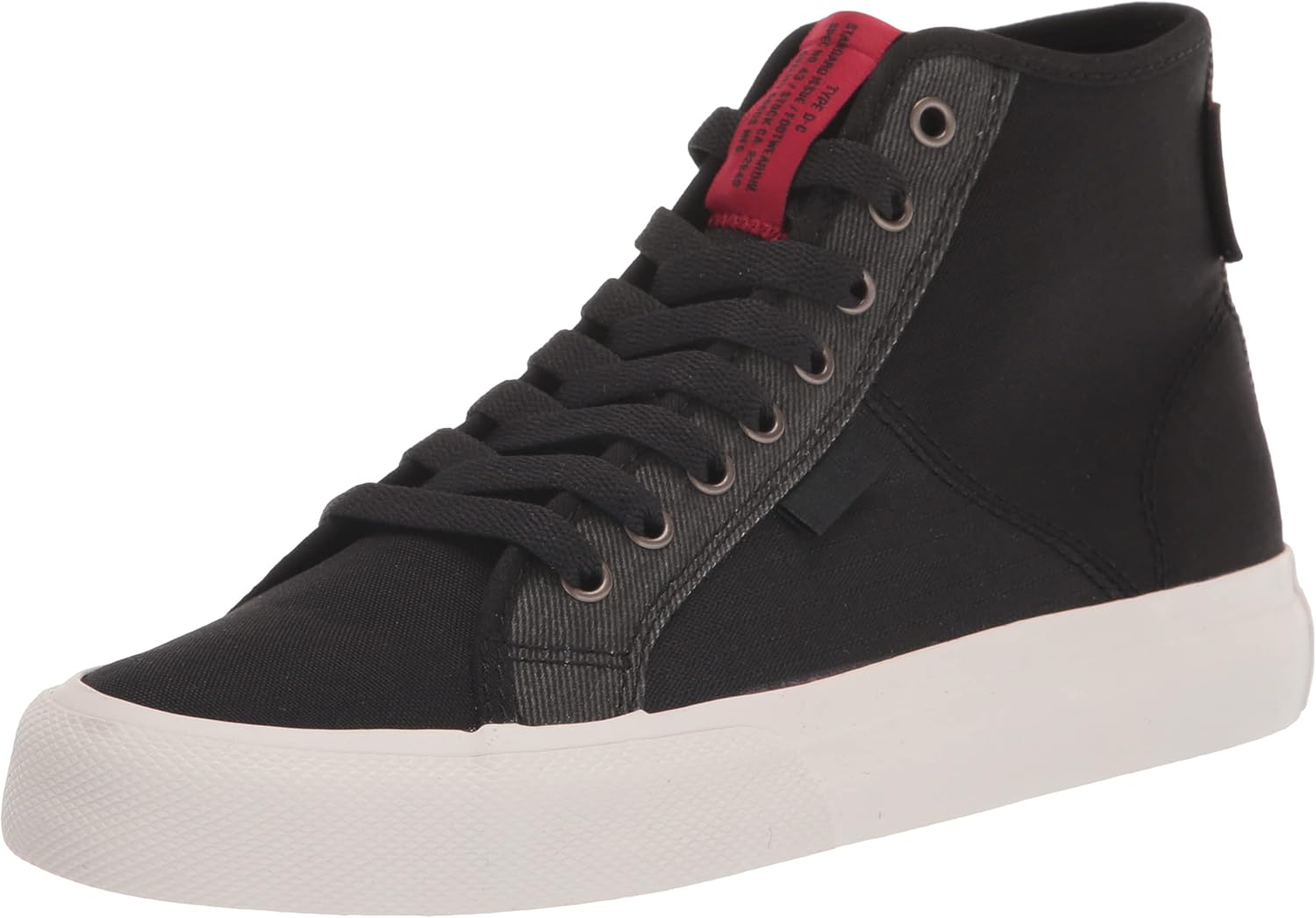 DC Mens Men's Manual Hi Txse Skate Shoe Skate Shoe, Black/Battleship