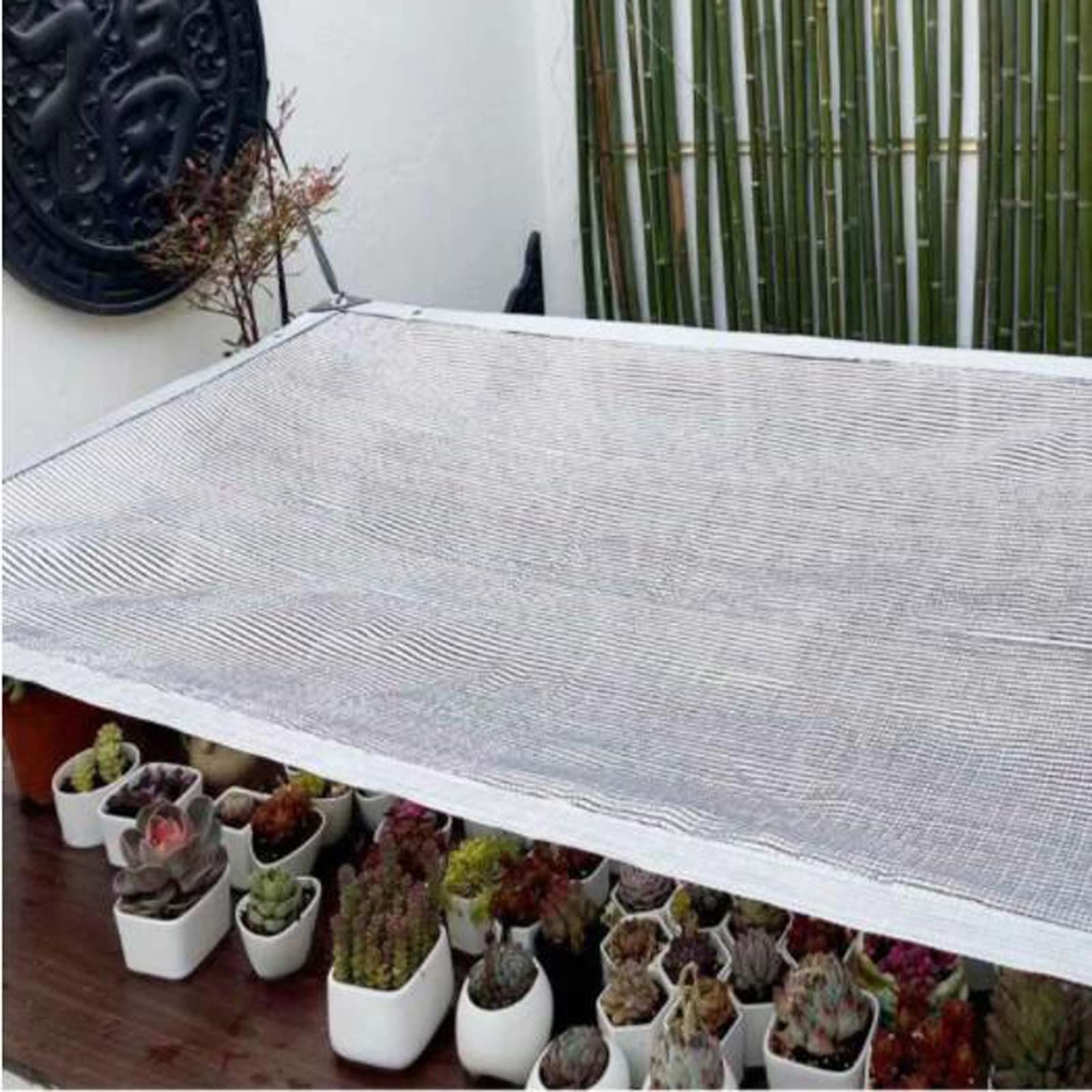 99% aluminiowy, zacieniony materiał do samochodów, psów i roślin, srebrny, 3 x 9 m, z przelotkami, osłona do ogrodu, na patio, szklarnię, zadaszenie, pergolę i budy