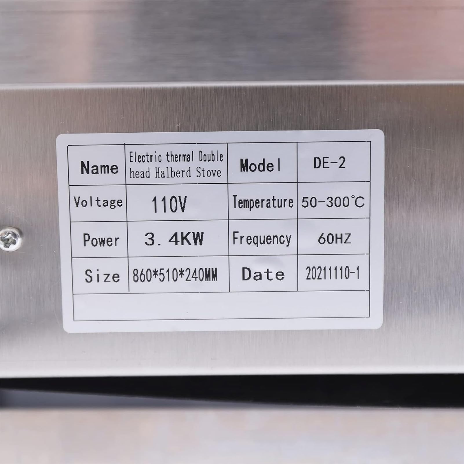 Plancha para hacer crepes, máquina para hacer panqueques de 15,7 "comercial Singel/doble cabezal eléctrico para hacer crepes, máquina para hornear panqueques, viene con herramienta aplicadora DE-2