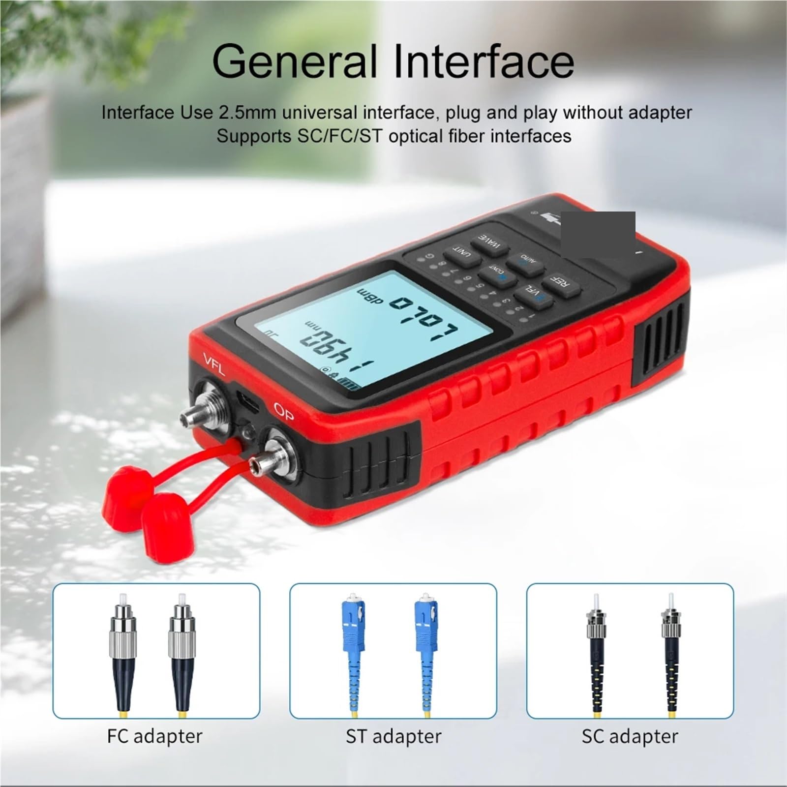NF-908L Mini medidor de potencia fibra óptica con pantalla LCD, comprobador, cable red, localizador visual fallos Respuesta rápida