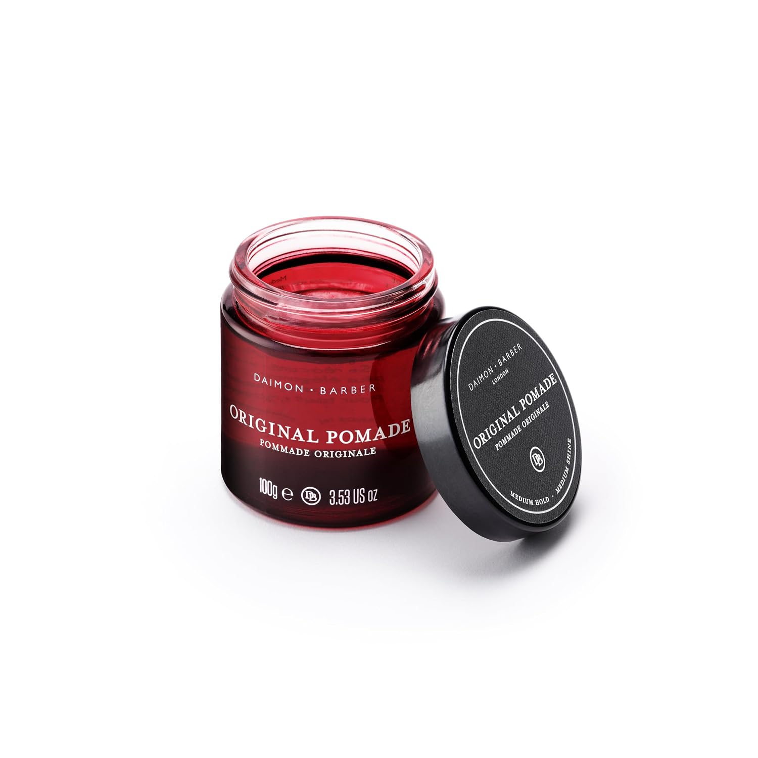 Daimon Barber Original Water Based Pomade, Medium Shine, Medium Hold Hair Pomade for Men, for Slick Backs, Pomps and Natural Styles, Leaves Hair Feeling Silky and Soft, for All Hair Types 3.38 fl oz