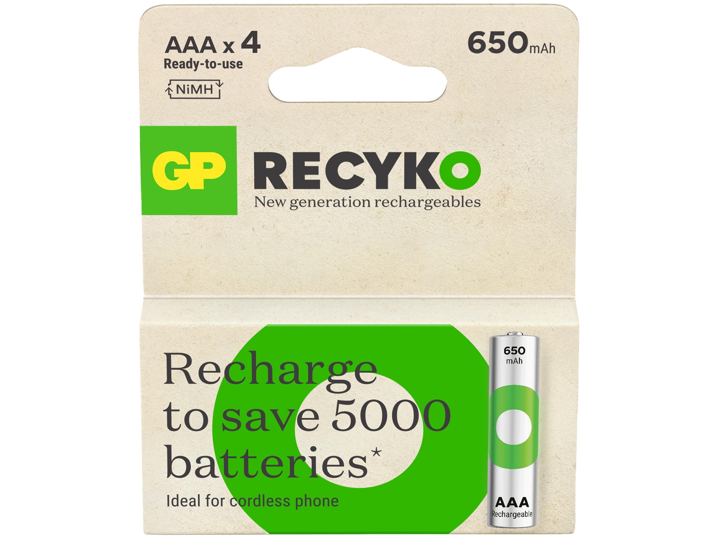 GPRecyko 650 mAh AAA C4