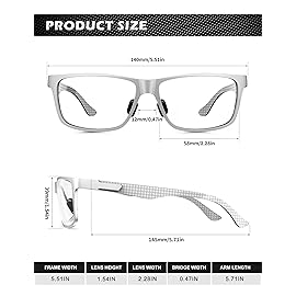 ANYLUV Blue Light Blocking Glasses Men Computer Gaming Glasses Lightweight Al-Mg Metal Anti Eyestrain Eye Protection