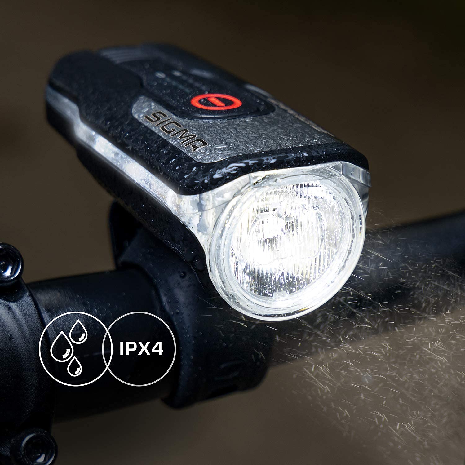 Sigma Aura 80 | LED Fahrradlicht 80 Lux | StVZO zugelassenes, akkubetriebenes Vorderlicht mit 4 Leuchtmodi | 90 m Leuchtweite