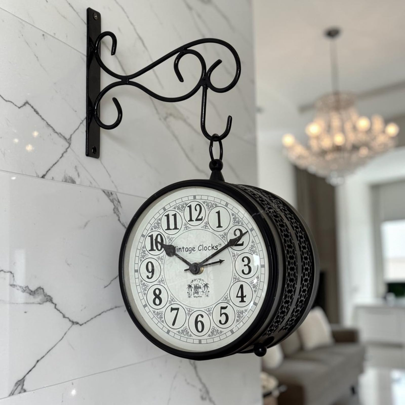 Vintage Rose Gold Wall Clock - Handcrafted & Shiny -22