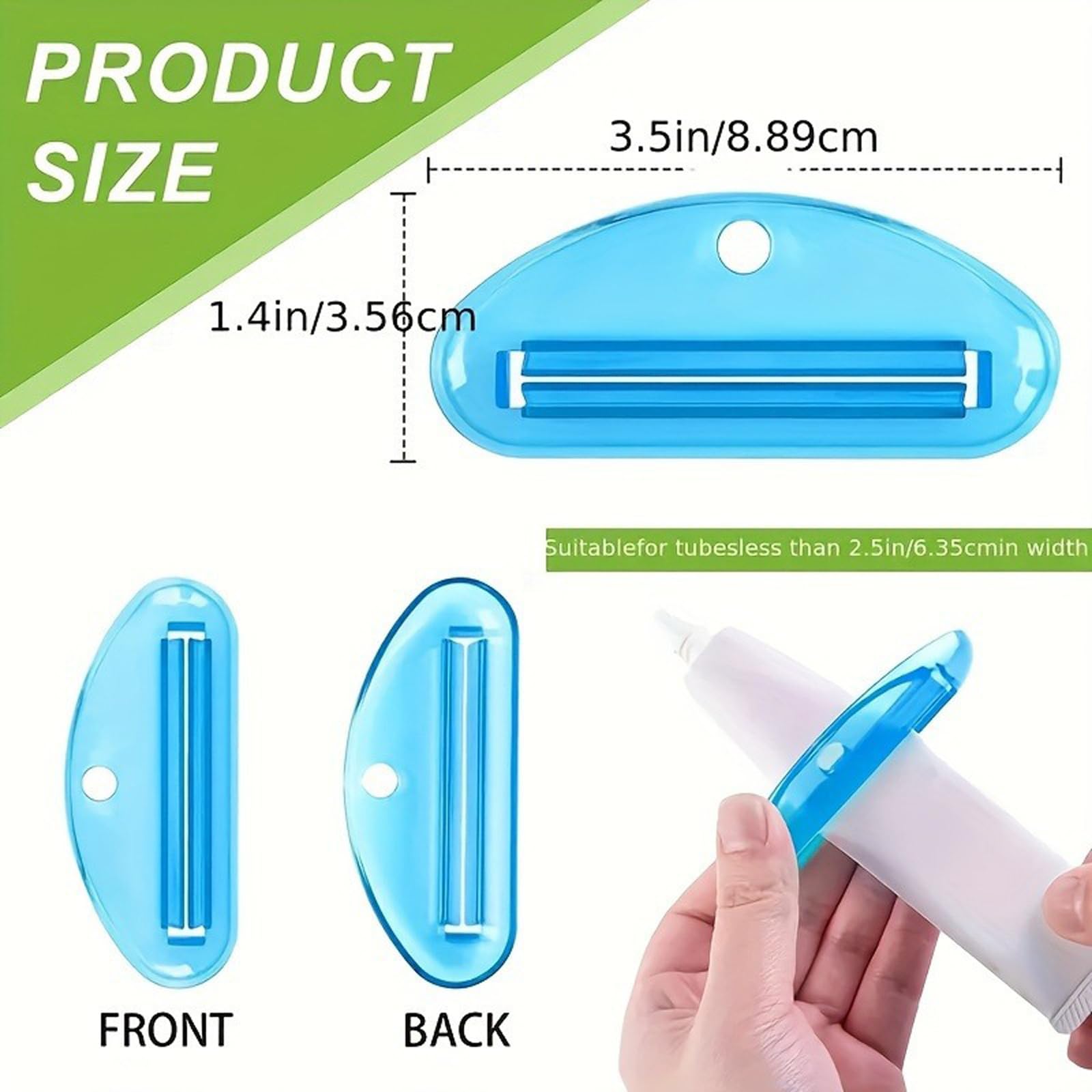 Lot de 4 presse-tubes de dentifrice, pinces à dentifrice, pinces à dentifrice, presse-tube multifonctionnel, pour dentifrice, nettoyant pour le visage, crème pour les mains, cosmétiques