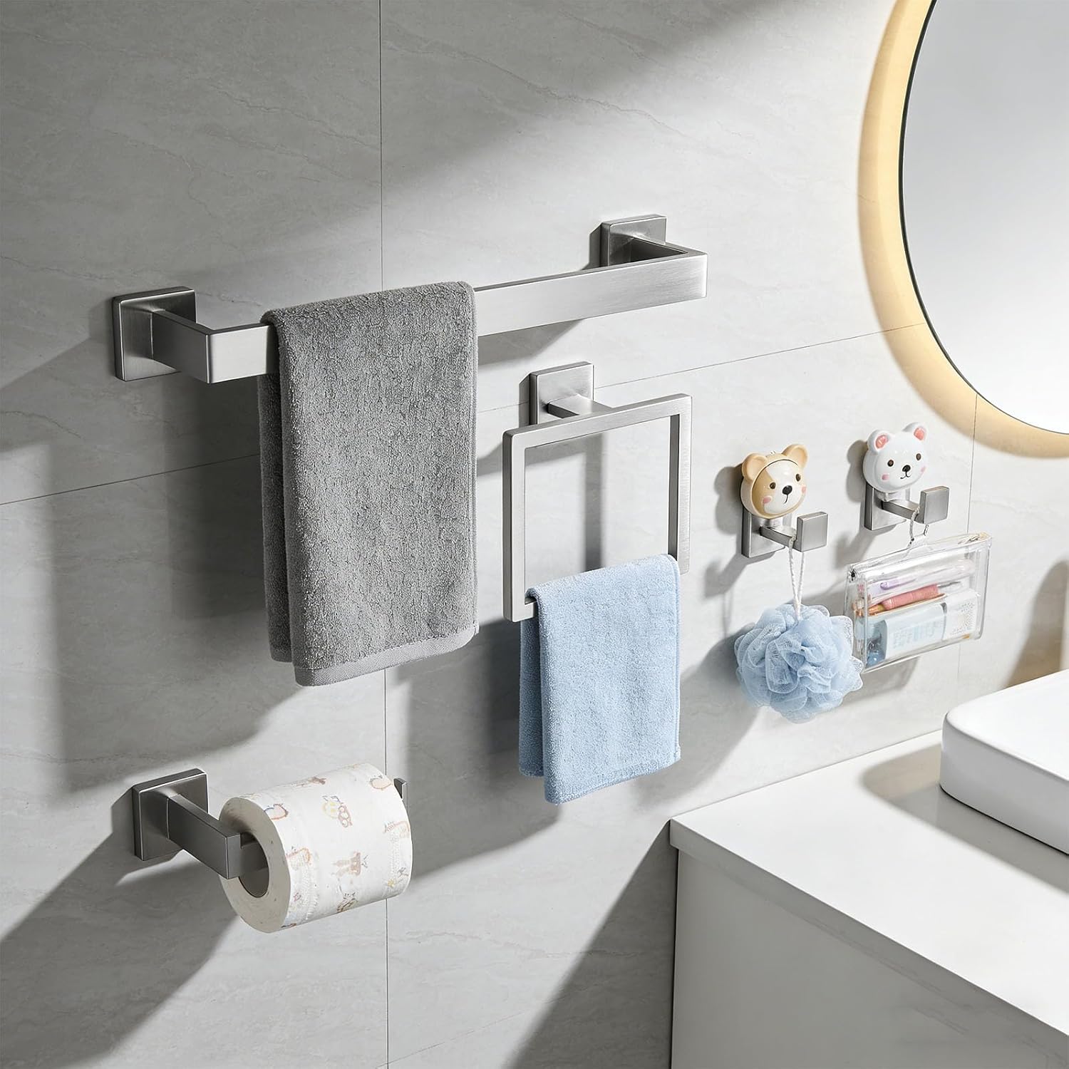 Rusts Stainless Steel Bathroom Shelf Organizers Perfect for Humid Environments and Family Needs Large Capacity Bathroom Shelf Storage Rack