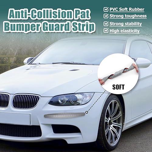 Miniatura 3 de BokWin Paquete de 4 protectores universales de goma para parachoques de automóvil, anticolisión, para esquinas delanteras y traseras de automóvil,