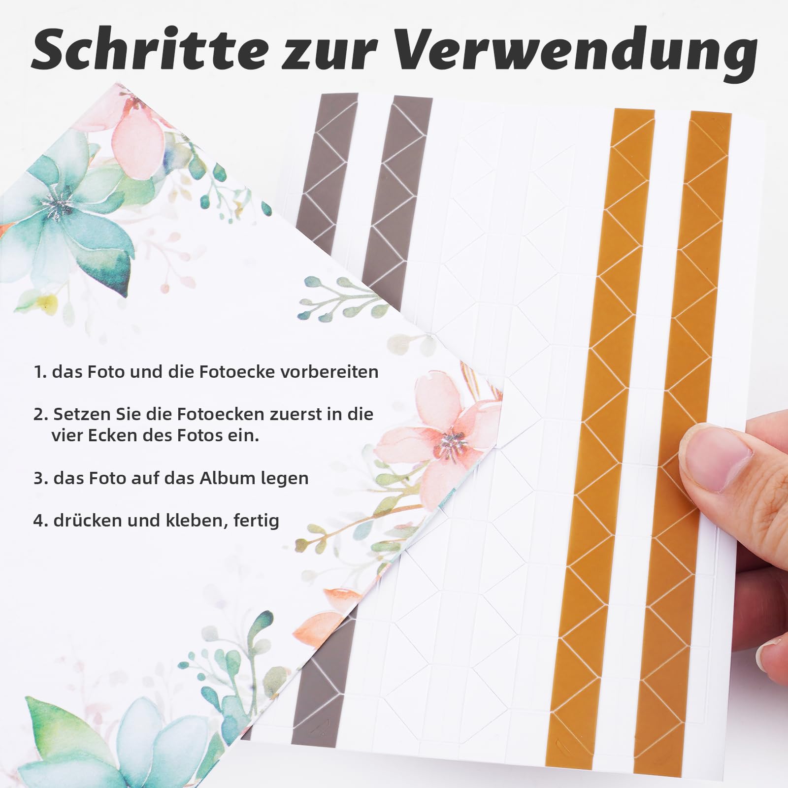 Qiimenguer Lot De 2 448 Coins Photo Autocollants - Coins Photo