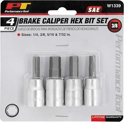 Miniatura 3 de Performance Tool W1339 Juego de llaves hexagonales SAE de acero aleado tratado térmicamente con acabado de arena profesional, tamaños de 14, 38, 516