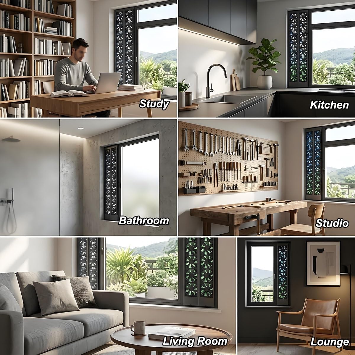 Ventilateur de Fenêtre Rétractable pour chambre, salle de bain et cuisine