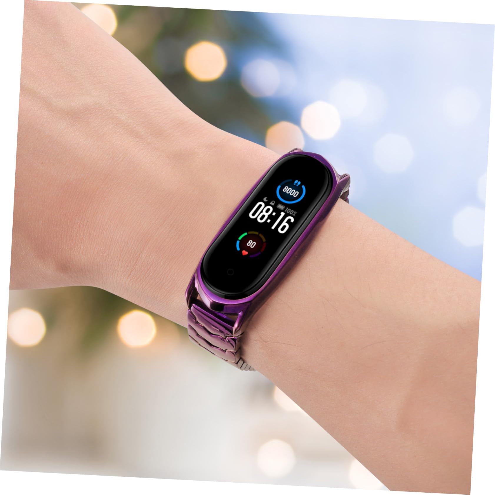 Gadpiparty 2pièces Bracelet Inoxydable Pour Band Bandes Réglables Et Élégantes Accessoire Pour Montre Connectée