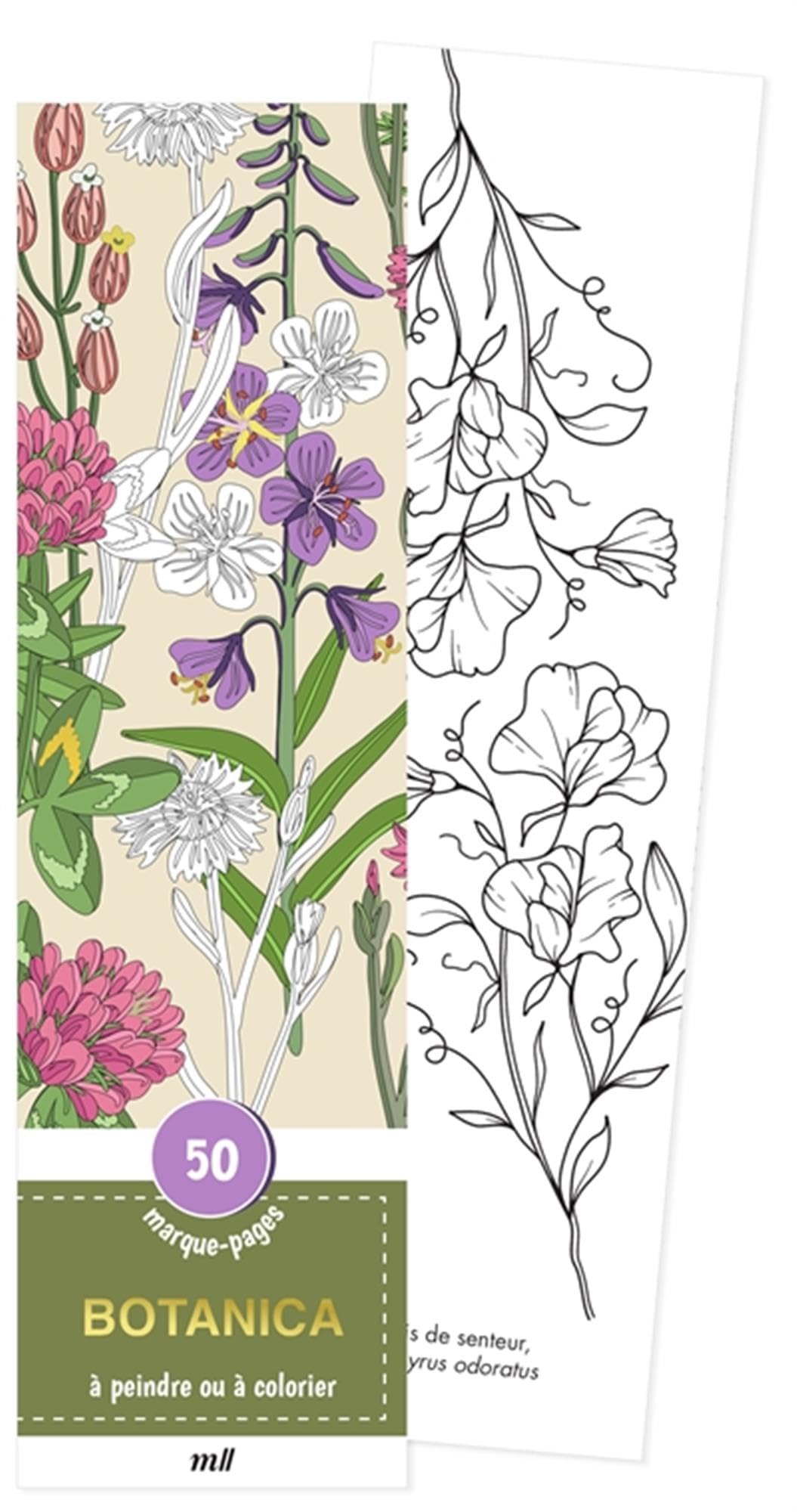 Marque-pages - Botanica: 50 marque-pages à peindre ou à colorier