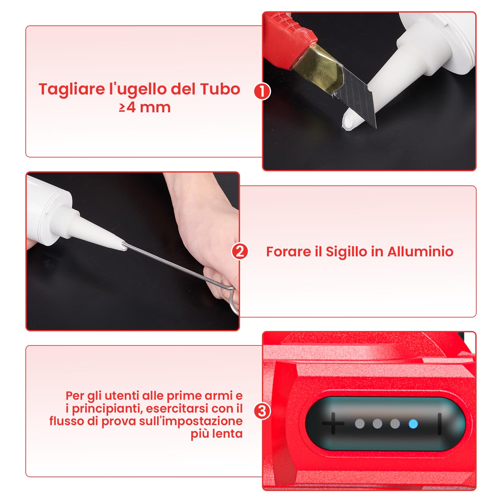 Pistola Silicone a Batteria Compatibile Con Batteria Makita Da 18 V, Pistola Silicone Professionale con 2 Batteria, Luce Led e 4 Velocità, Per Cartucce Da 300 Ml, Per Sigillatura, Spatola