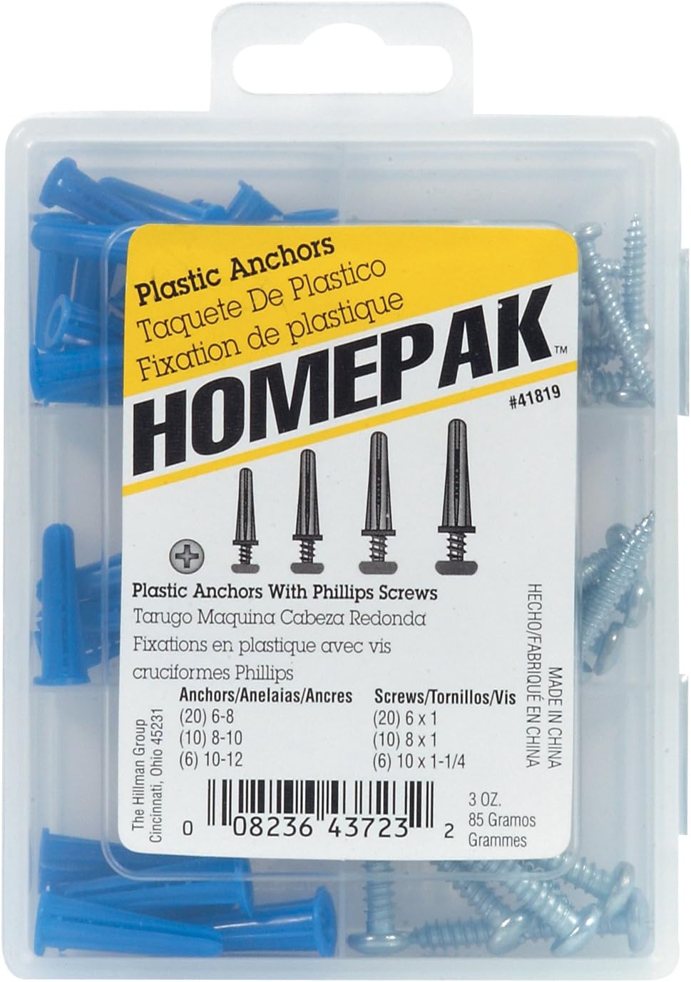 HOMEPAK 41819 Plastic Anchor kit