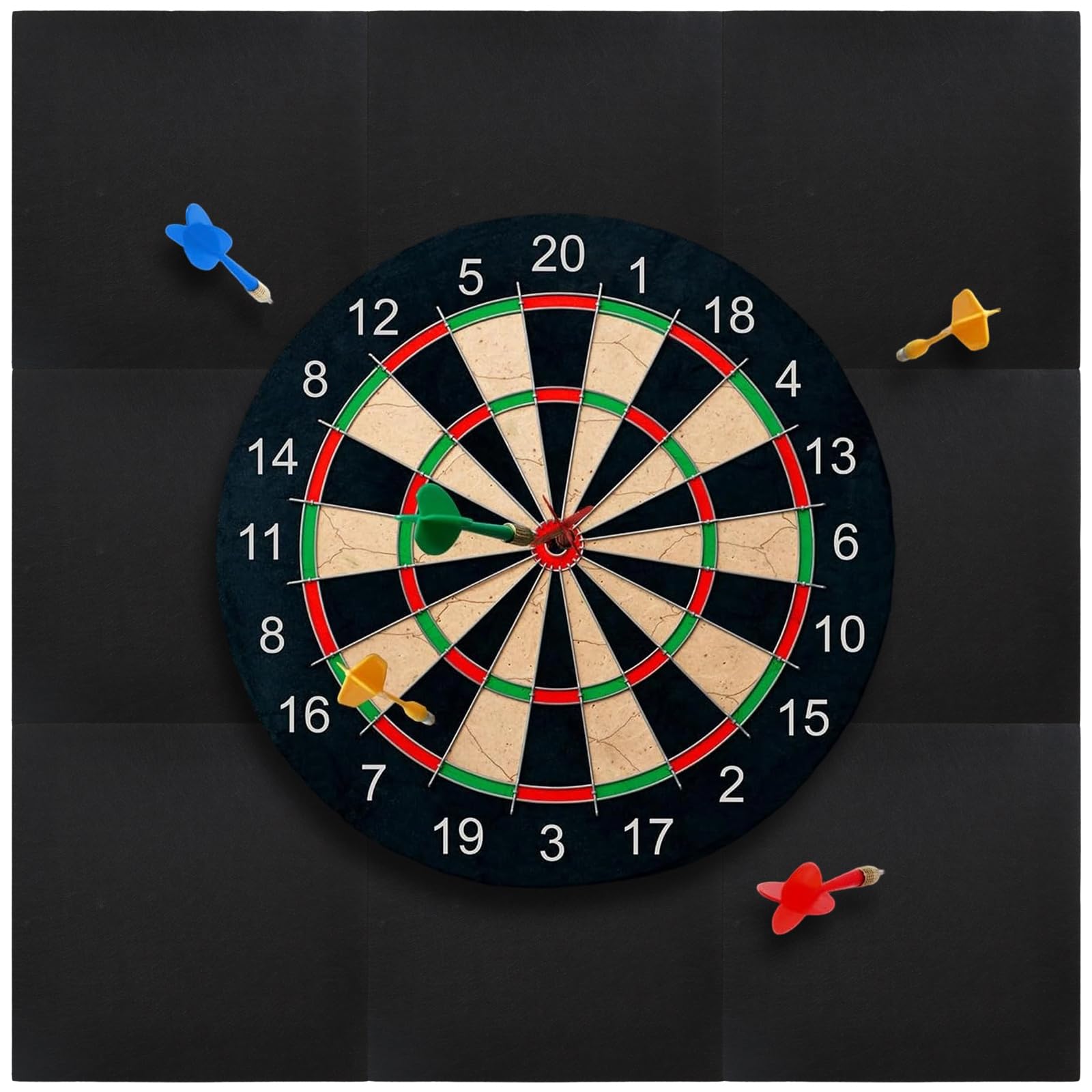 35.4x35.4in Dart Board Wall Protector, Felt Dartboard Backboard Wall Guard