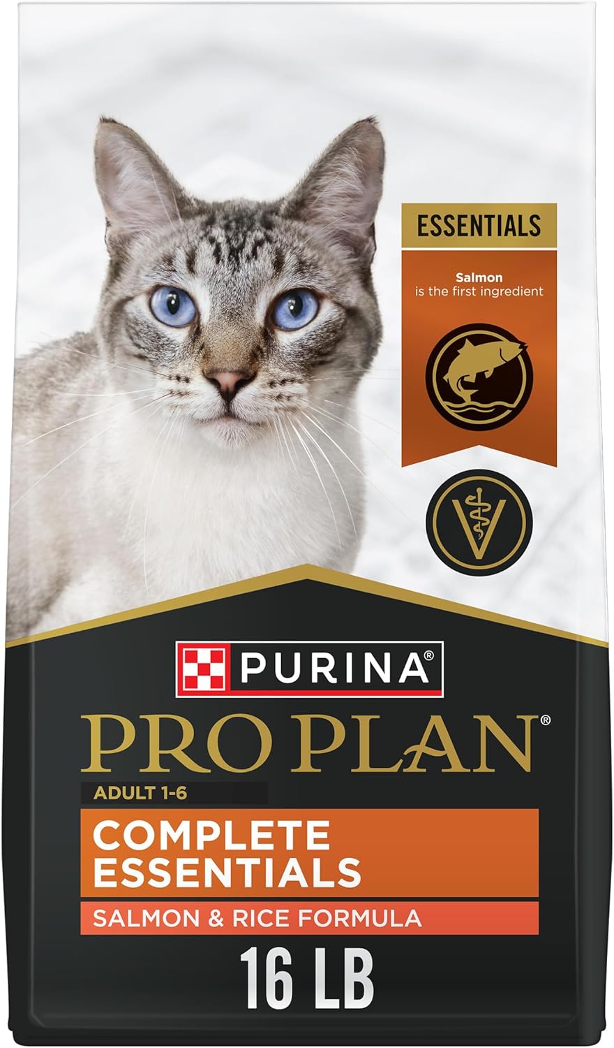 Purina Pro Plan High Protein Cat Food With Probiotics for Cats, Salmon and Rice Formula - 16 lb. Bag