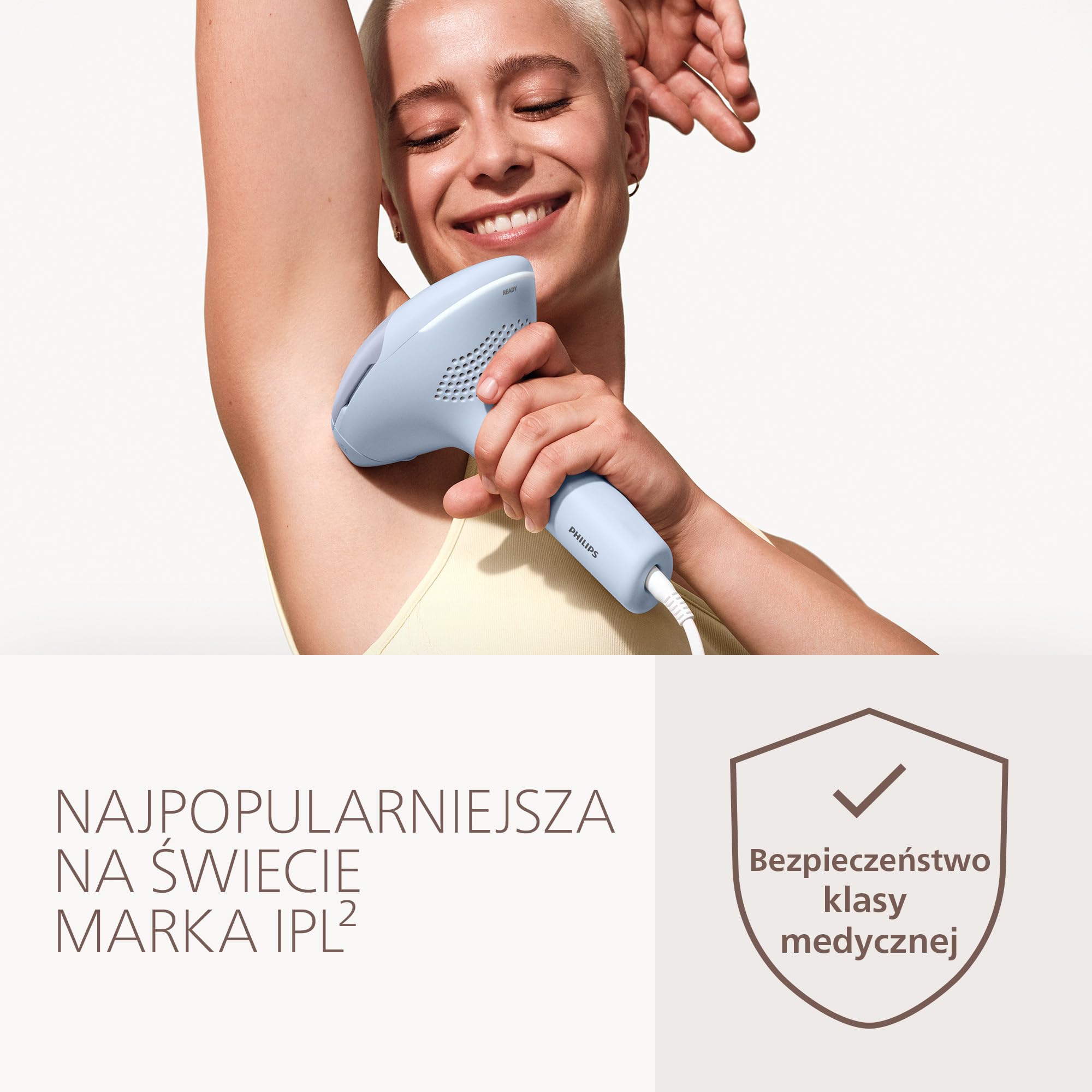 Philips Lumea 9900 Pro IPL – urządzenie do depilacji: długotrwałe efekty, łatwość domowego użytkowania, bezpieczeństwo klasy medycznej, 4 nasadki: ciało, twarz, pachy, miejsca wrażliwe, BRC343/00