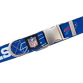 Littlearth NFL Buffalo Bills Pet Premium Collar, Team Color, Large