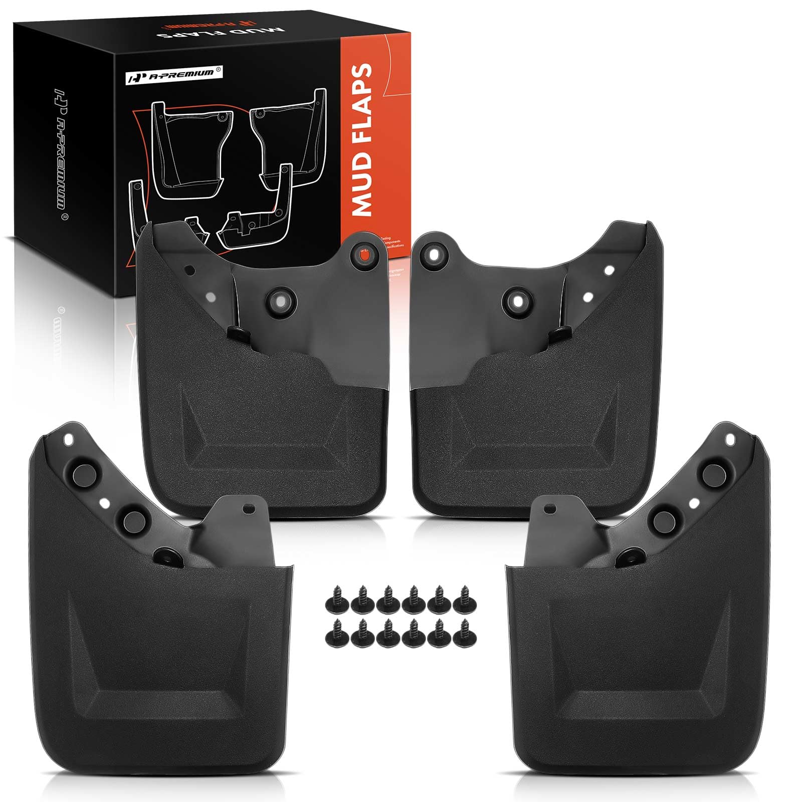 a-premium 4pcs mud flaps compatible with toyota tacoma 2024 2025, no-drill, front & rear splash guards mudguards mudflaps, with hardware kits accessory