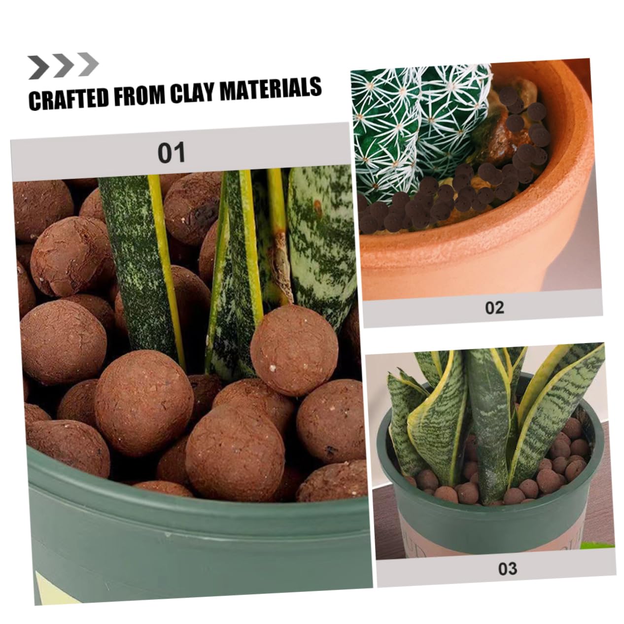 Kisangel Rocas de Arcilla Marrón para Macetas de Cactus y Suculentas, Base Práctica y Transpirable para Cultivo Hidropónico en Hogares y Oficinas, 1 Bolsa