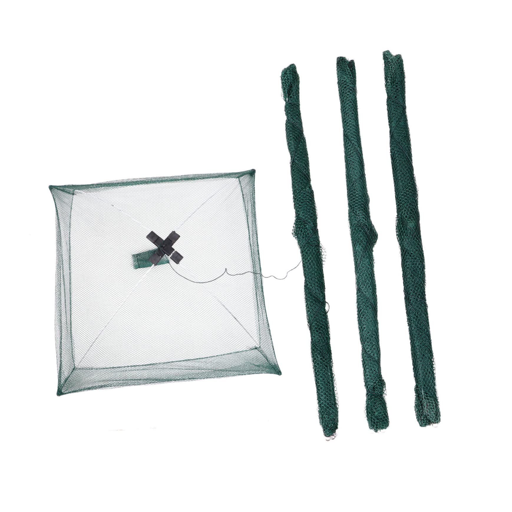 WHAMVOX Hand-Thrown Fishing Nets 4pcs Folding Fishing Net Fishing Lures Fishnet Fishing Net Tools Fishing Landing Net Foldable Bait Cast Fishing Nets Mesh Net Equipment Square Nylon