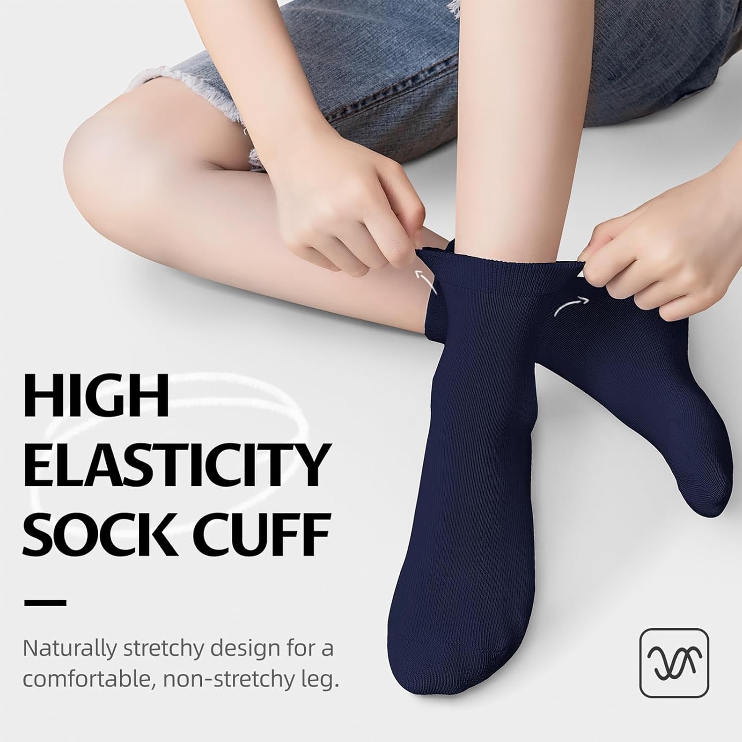 6 Pack Kids Socks Girls Socks for School Uniform Soft Cotton Seamless Toe Athletic Crew Socks