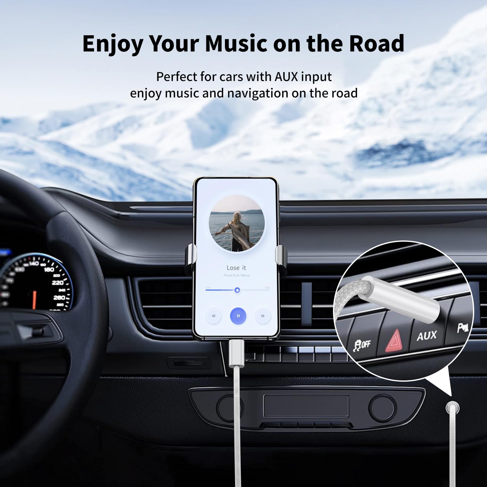 Fidioto Lot de 2 câbles USB C vers prise auxiliaire 3,5 mm (1 m) de type C vers 3,5 mm pour casque auxiliaire de voiture compatible avec téléphone 15/15Plus/Pro/Pro Max, Galaxy S23 Ultra iPad Pro Air