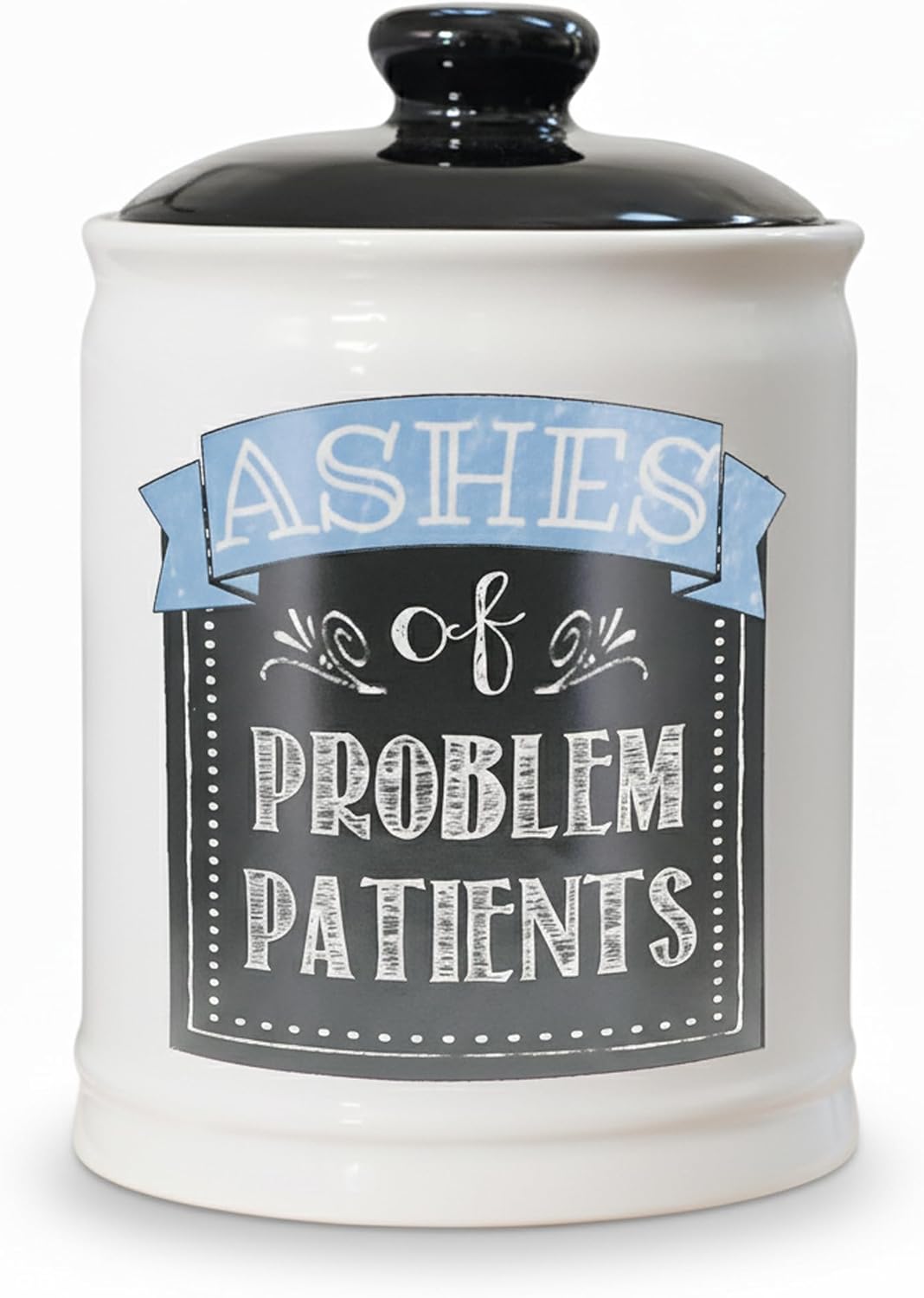 Cottage Creek Jars | Ashes of Problem Patients Funny Ceramic Jar for Doctors, Nurses, and Medical Staff, Stocking Stuffers for Women, Men | Office Desk & Home Decor Piggy Bank