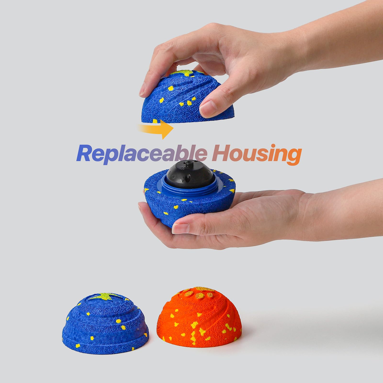 VNAKIO Jouets interactifs pour chien en mouvement – Balle interactive intelligente à rebondissement automatique pour chien, matériau E-TPU sans danger pour les animaux de compagnie, étanche IPX7