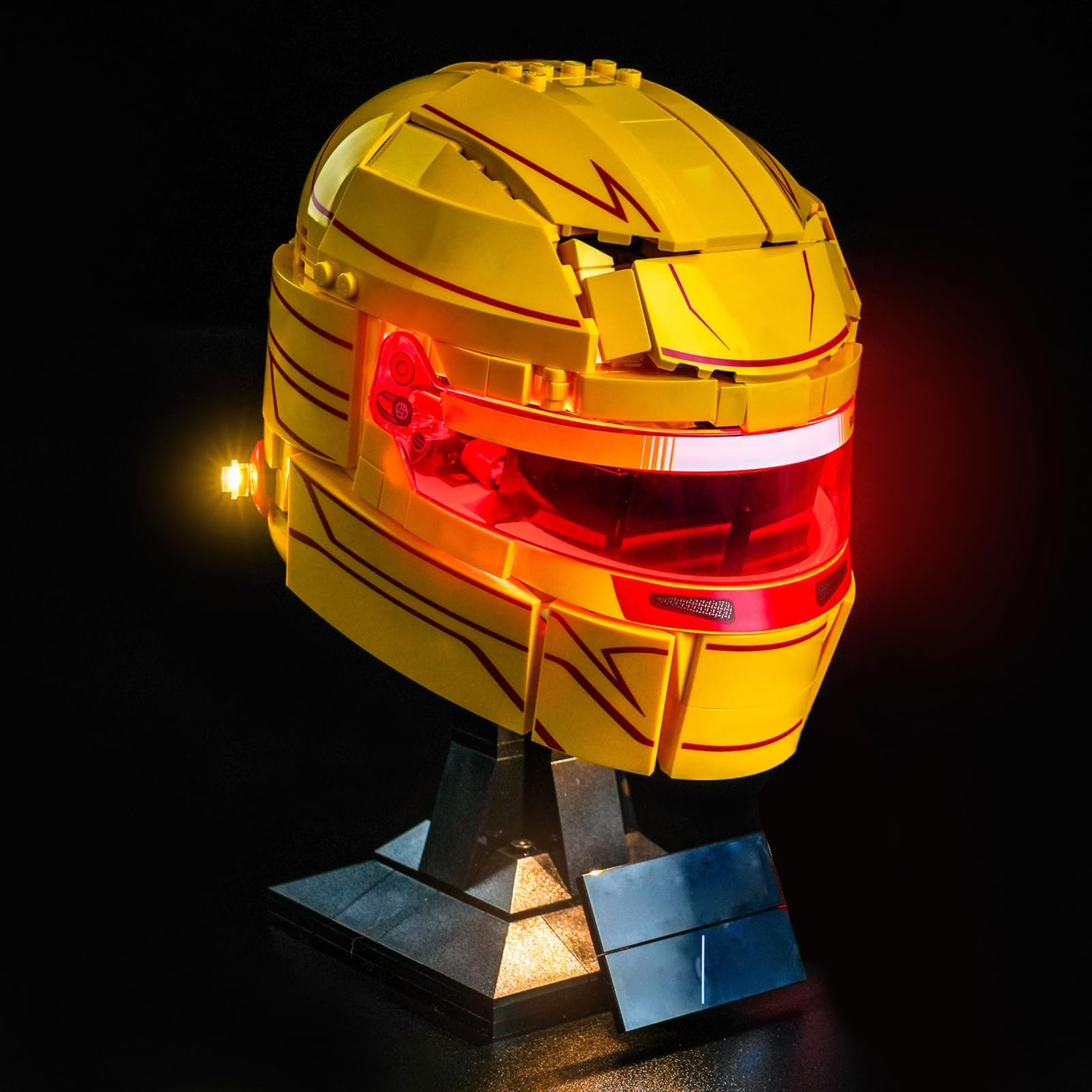 Light Kit Compatible with Lego 43022 Scuderia Ferrari HP Lewis Hamilton Helmet (No Model), Decoration Lighting Set Compatible with Lego Scuderia Ferrari HP Lewis Hamilton Helmet Blocks Model