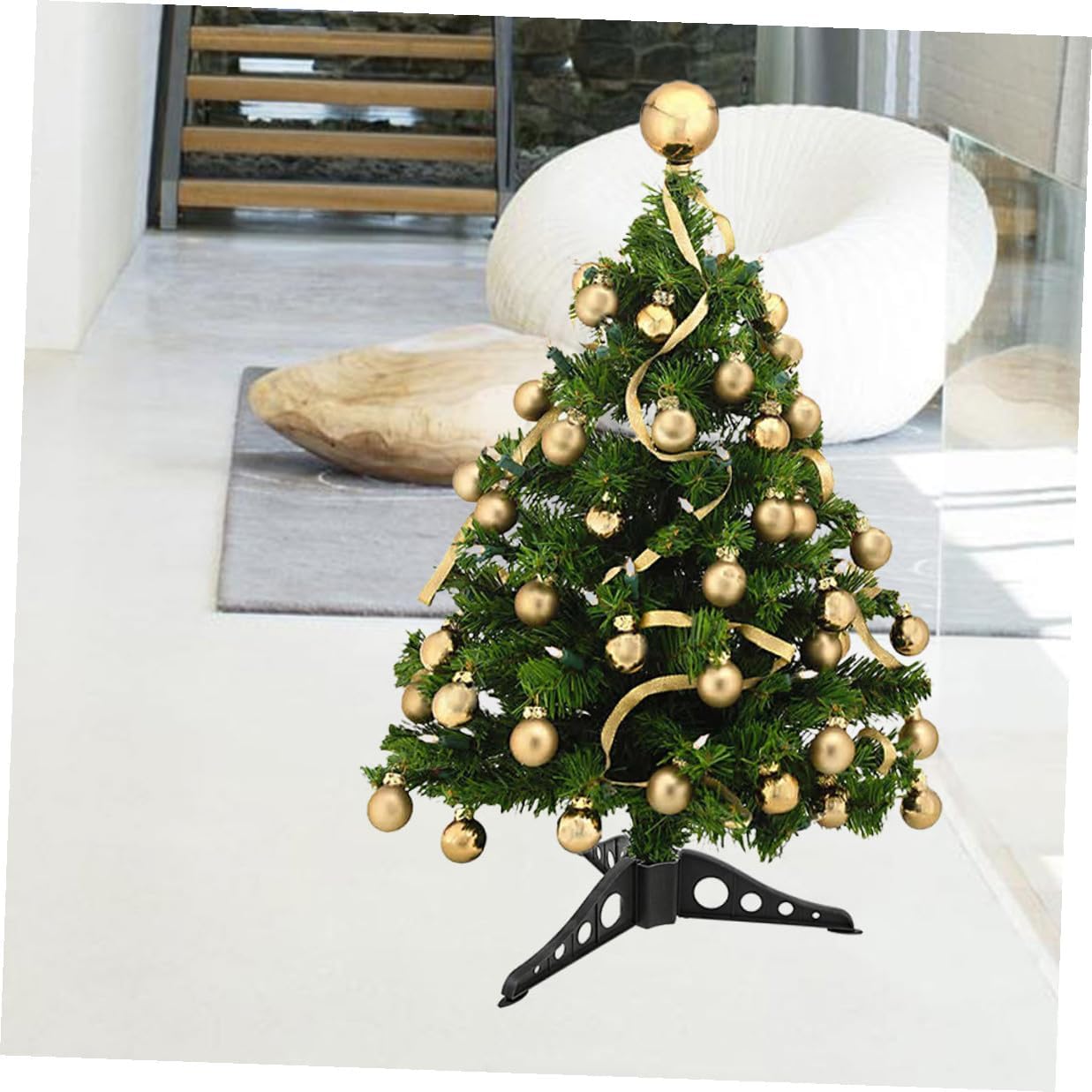 10pcs Black Christmas Tree Stand Set Stable Xmas Tree Base Holder for Artificial Sturdy Bracket for Home Holiday Decorations