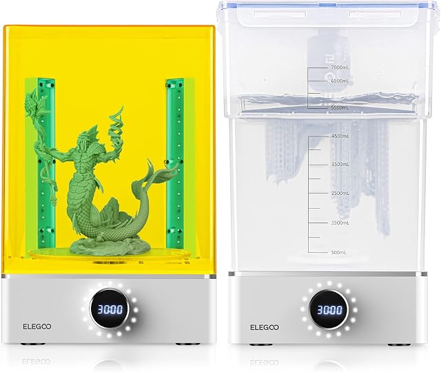 ELEGOO Mercury X Bundle with Separate Washing Station and Curing Station for Large Resin 3D Prints, Compatible with ELEGOO Saturn, Mars Series mSLA 3D Printers