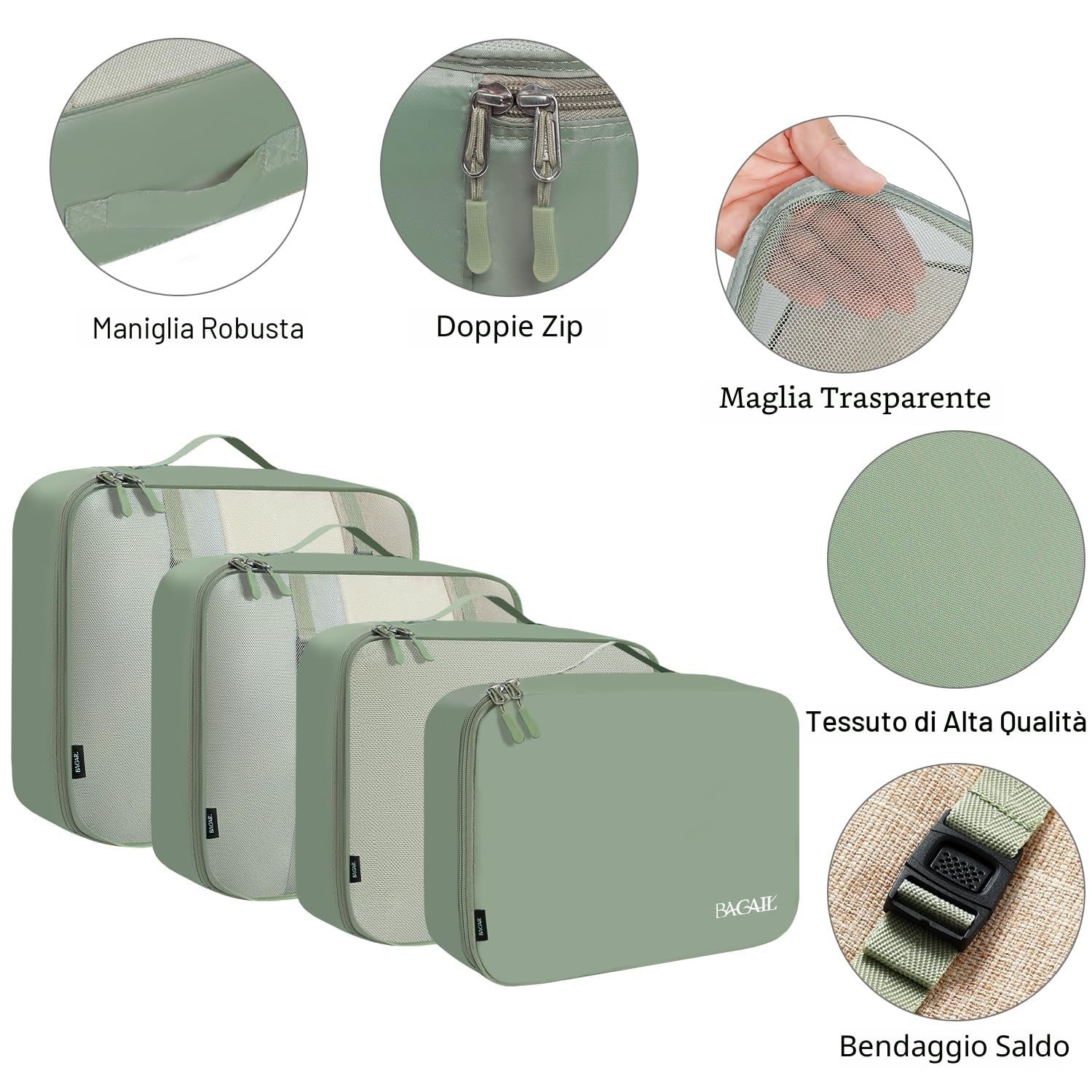 8 Cubi Da Viaggio A Compressione: Organizer Multicolore Per Valigia, Con Borsa Trolley E Porta Scarpe