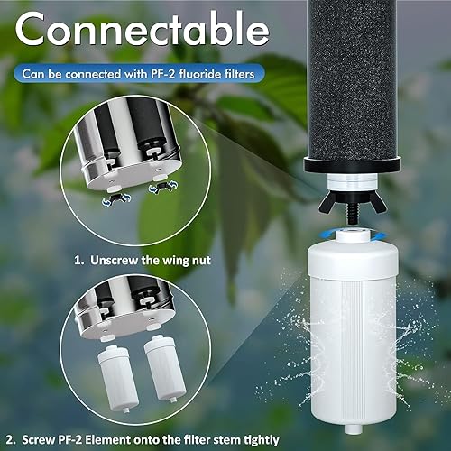 Miniatura 3 de Purewell BB8-2 - Elementos de purificación de encimera de bloque de carbono negro