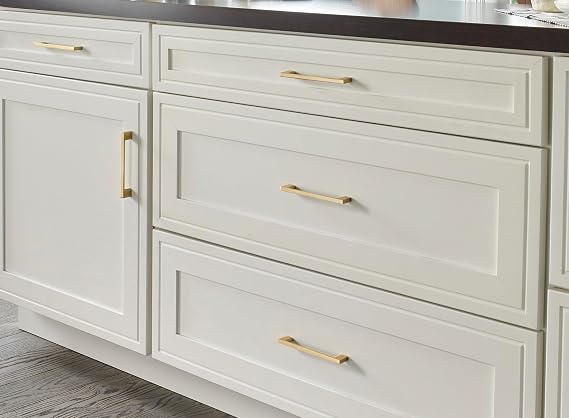 Jeffrey Alexander 635-256 Sutton 10-3/16 (256 mm) Center to Center Squared Sleek Large Cabinet Handle/Large Drawer Pull -