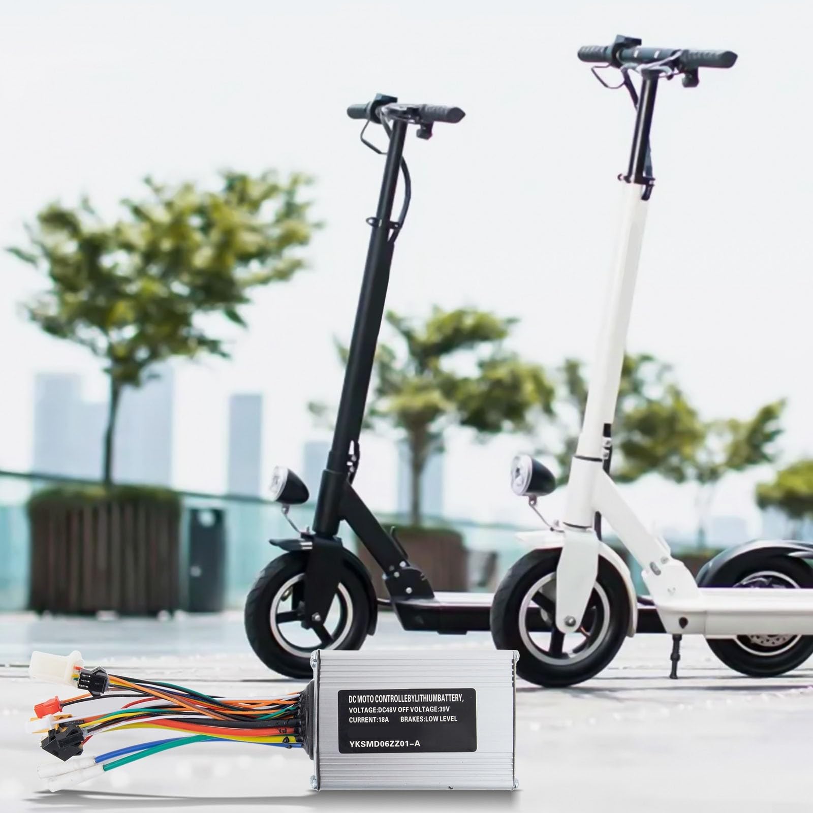 Contrôleur de scooter électrique H5 18 A 48 V Régulateur de vitesse en métal 10 fils Type B Pièce de rechange pour scooter électrique Hitway Outdoor E-Scooter Driver Board