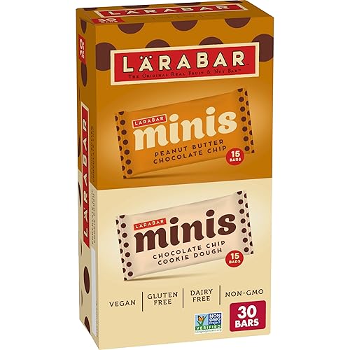 Miniatura 15 de Larabar - Mini barras de masa de galletas con chispas de chocolate, barra vegana de frutas y nueces sin gluten, barras de 0.78 onzas, 20