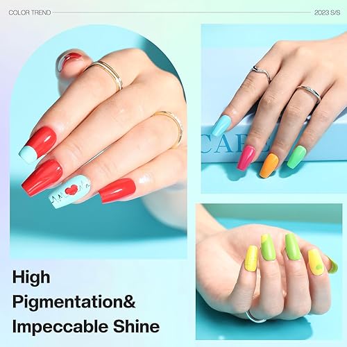 Miniatura 6 de Morovan Juego de esmalte de uñas para uñas secado al aire, 15 colores brillantes, 0.25 onzas, esmalte de uñas regular, no gel, kit de esmalte de