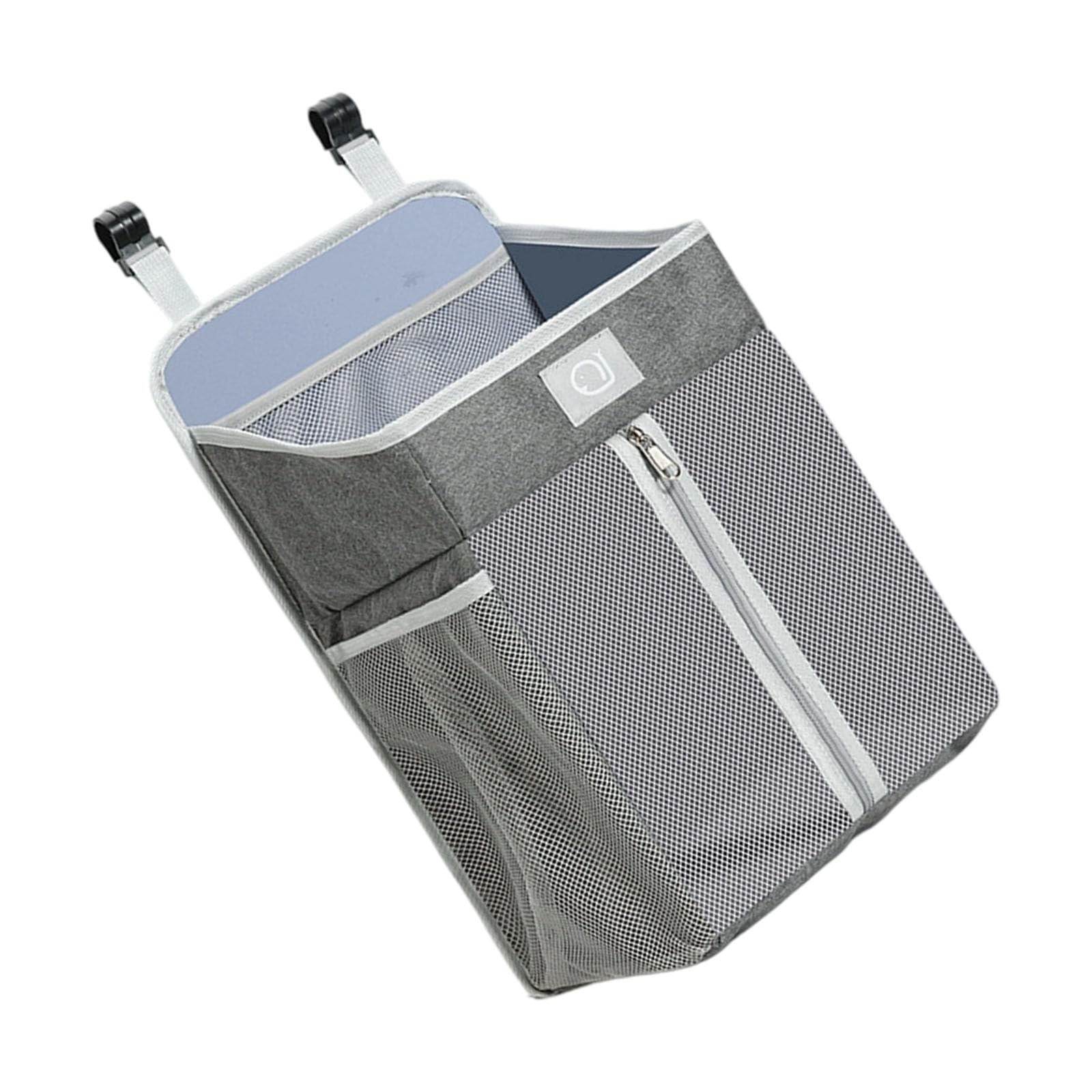 YWLUUOO Bedsides Multiple Compartment Organizers with Zippered Diaper Area Washable Oxford Cloth Hanging Storage Solution Baby Bedsides Hanging Storage Bag