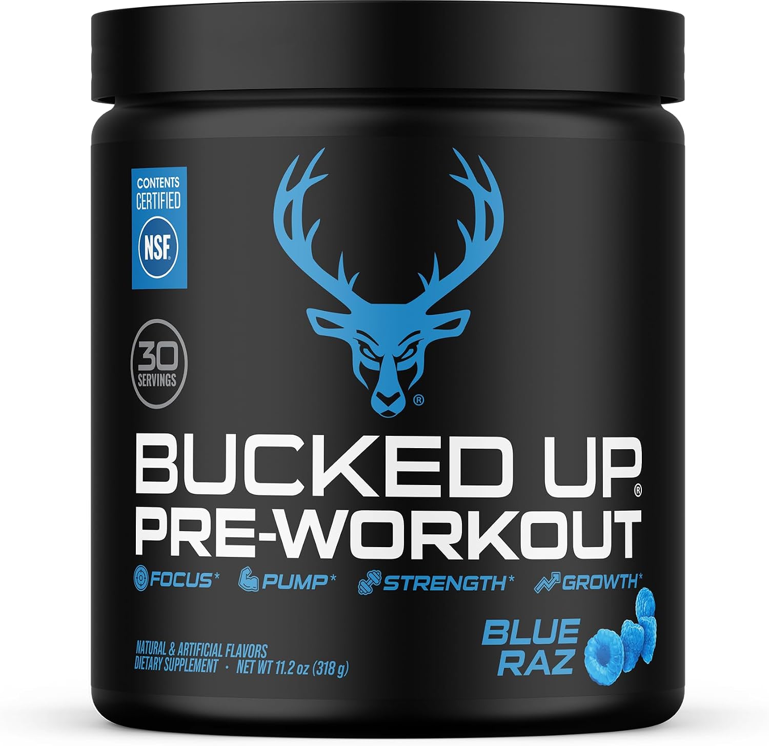 Pre Workout 6 Grams Citrulline, 2 Grams Beta Alanine, and 3 Other Registered trademarked Ingredients (Blue Raz)
