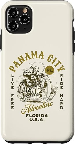 Miniatura 4 de iPhone 12 mini Panama City Florida USA Motorcycle Ride Vintage Design Case