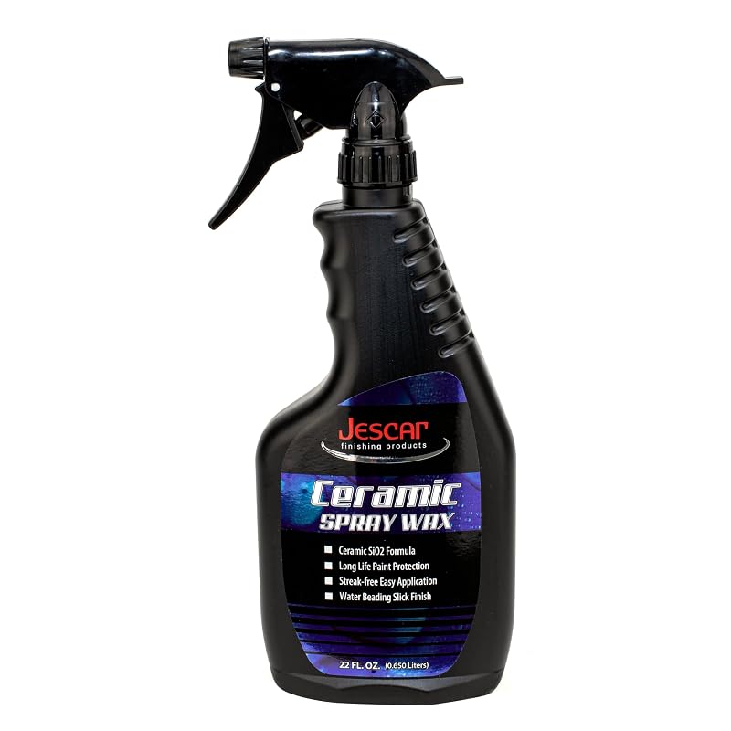 Cera Spray Cerâmica Automotiva Jescar com SiO2 para Pintura, Brilho e Acabamento Hidrorrepelente, Frasco de 660 mL