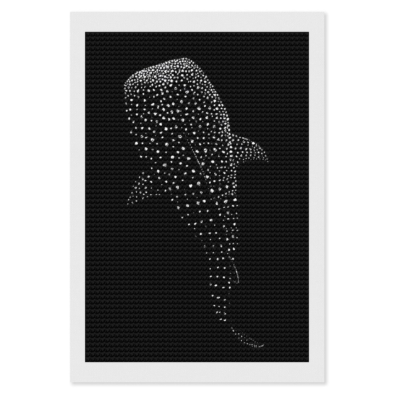 Junmoney Whale Round Drill Diamond Painting 8"x12", Handmade Wall Decor, Modern Decor, Aesthetic Room Decor, Easy Craft Set