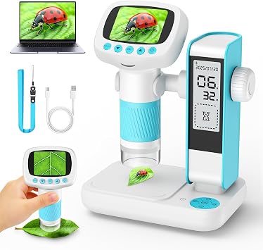 Leipan Portable Children's Microscope with 2 Inch IPS Screen